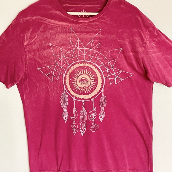 Life Clothing Co. Sun Eye Dreamcatcher Graphic Red Distressed T Shirt Adult XL - Picture 3 of 10